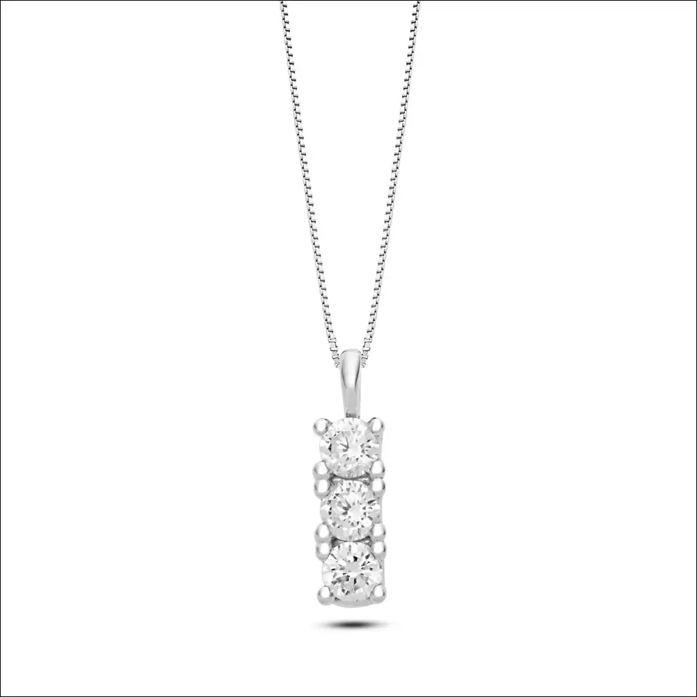 Girocollo Trilogy Oro Bianco e Zirconi Ambrosia AGZ 341 - immagine 2