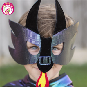 Mantello reversibile con Maschera Drago/Cavaliere 5/6 anni – Great pretenders