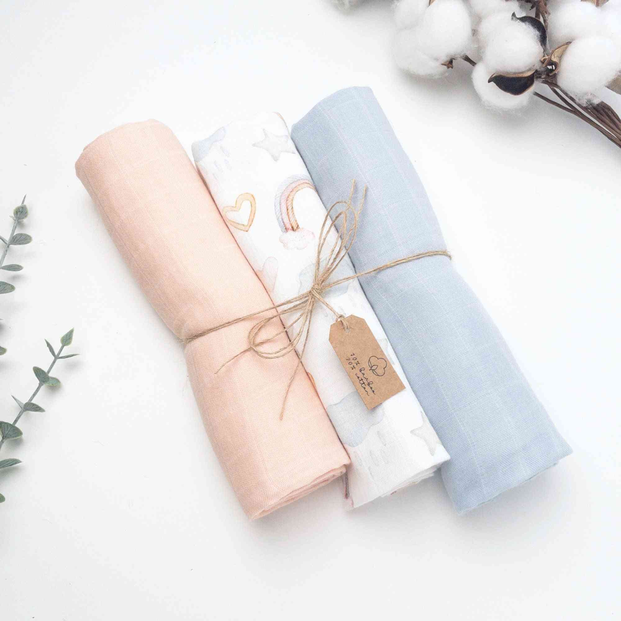 Set da 3 mussole cotone e bambù 50x55 cm - immagine 3