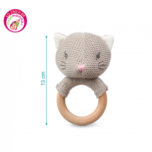 Sonaglietto Gattino in Cotone 13 cm – Kiokids