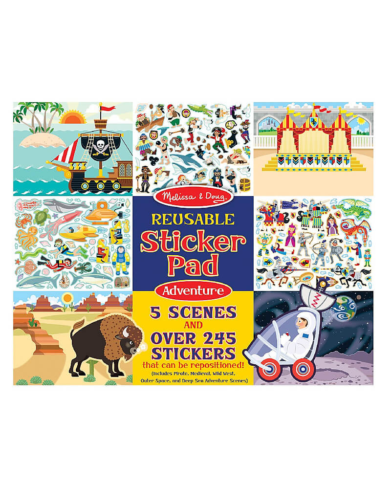 Album con Adesivi Riutilizzabili – Avventure – 245+ Adesivi – Melissa and Doug - immagine 2