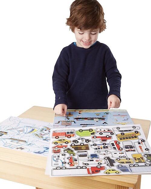 Album con Adesivi Riutilizzabili – Veicoli – 165 Adesivi – Melissa and Doug