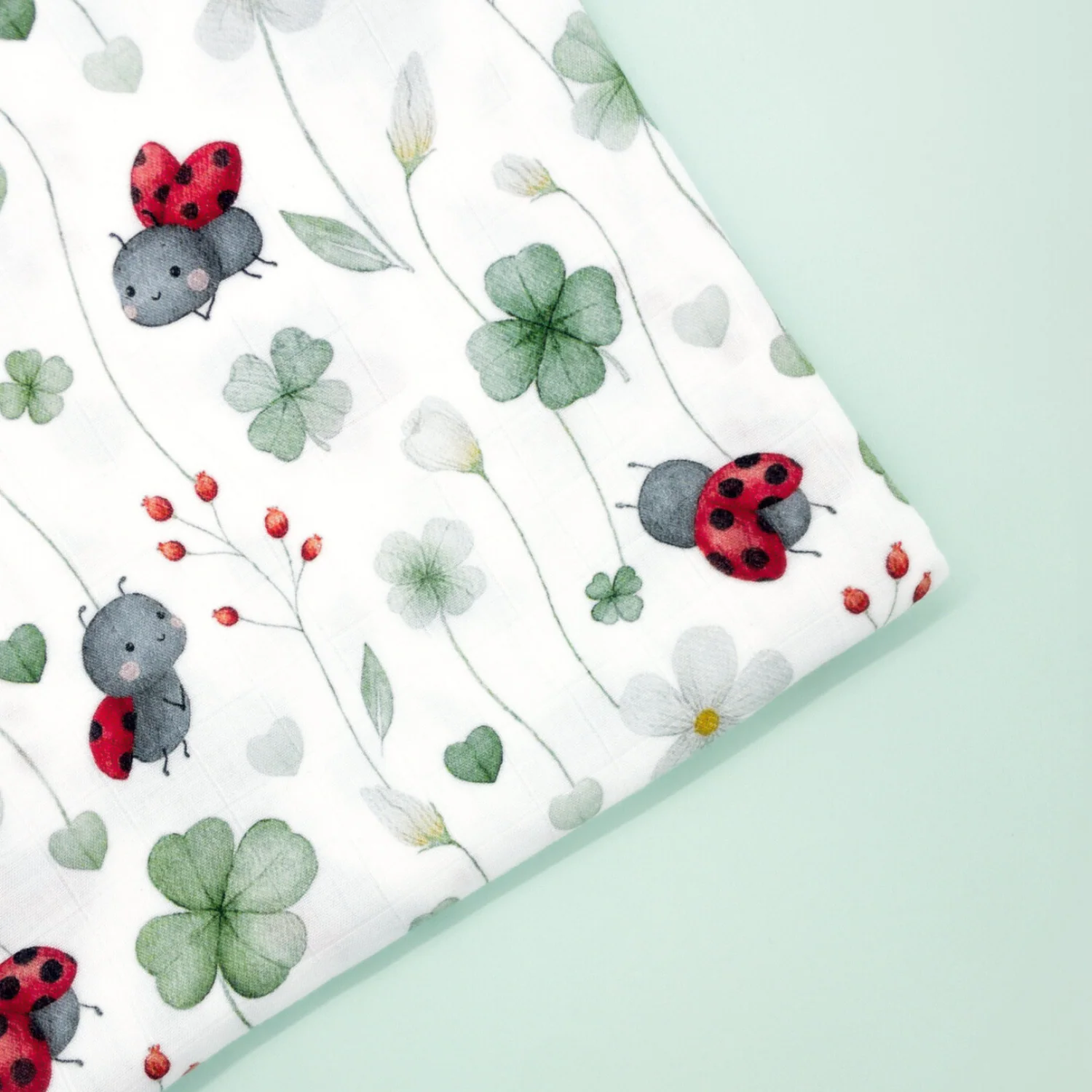 Mussola cotone e bambù Coccinelle - immagine 5