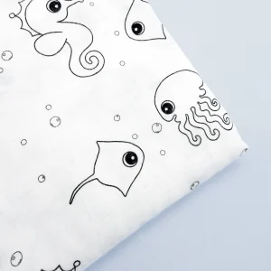 Mussola Bambù Cotone Neonato Sea Life