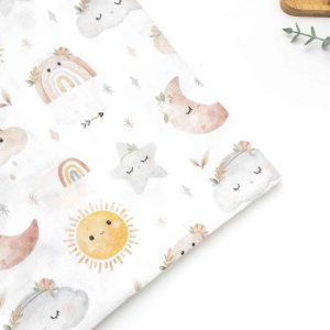 Mussola cotone e bambù Orizzonte Arcobaleno