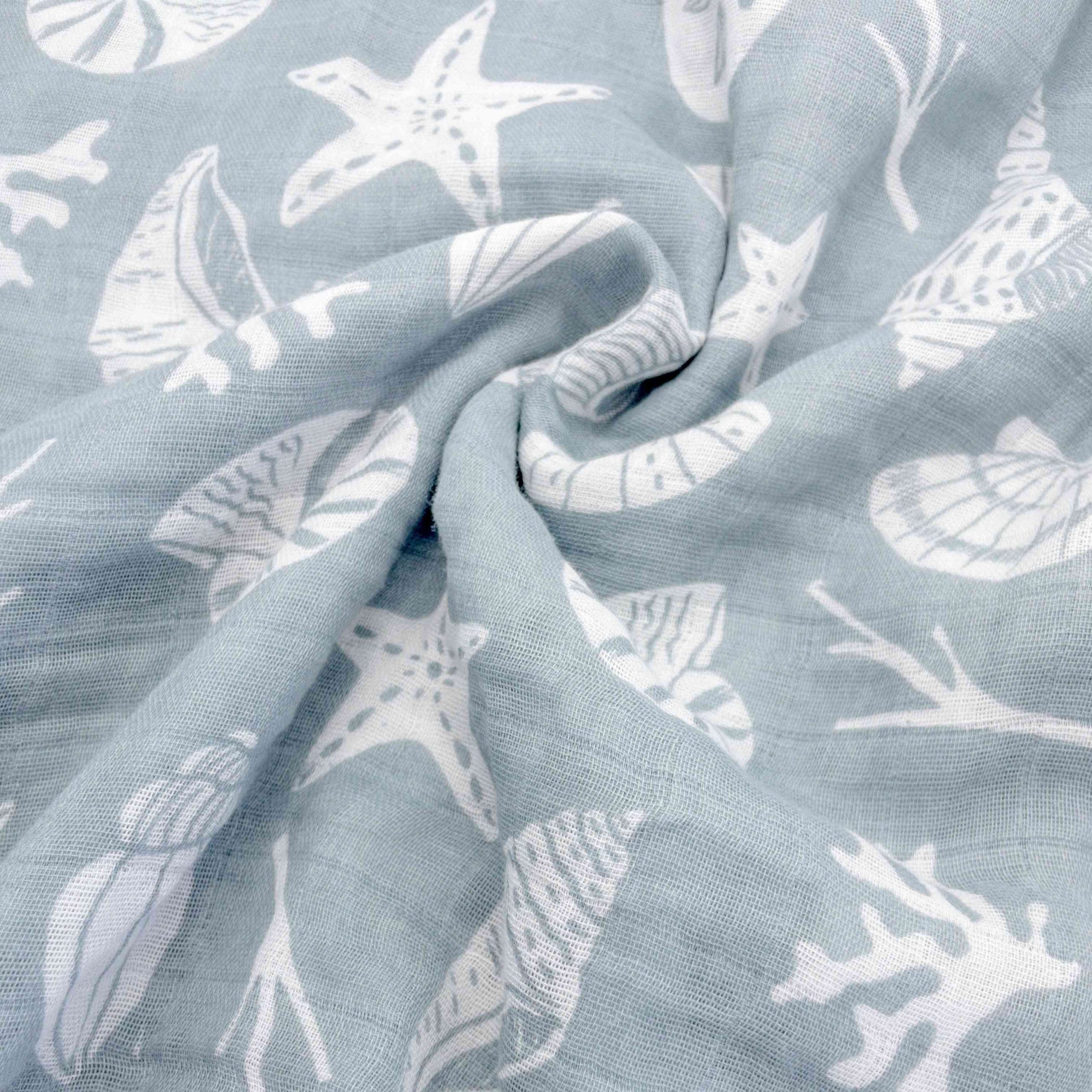 Mussola neonato 100% Cotone Oceano - immagine 4