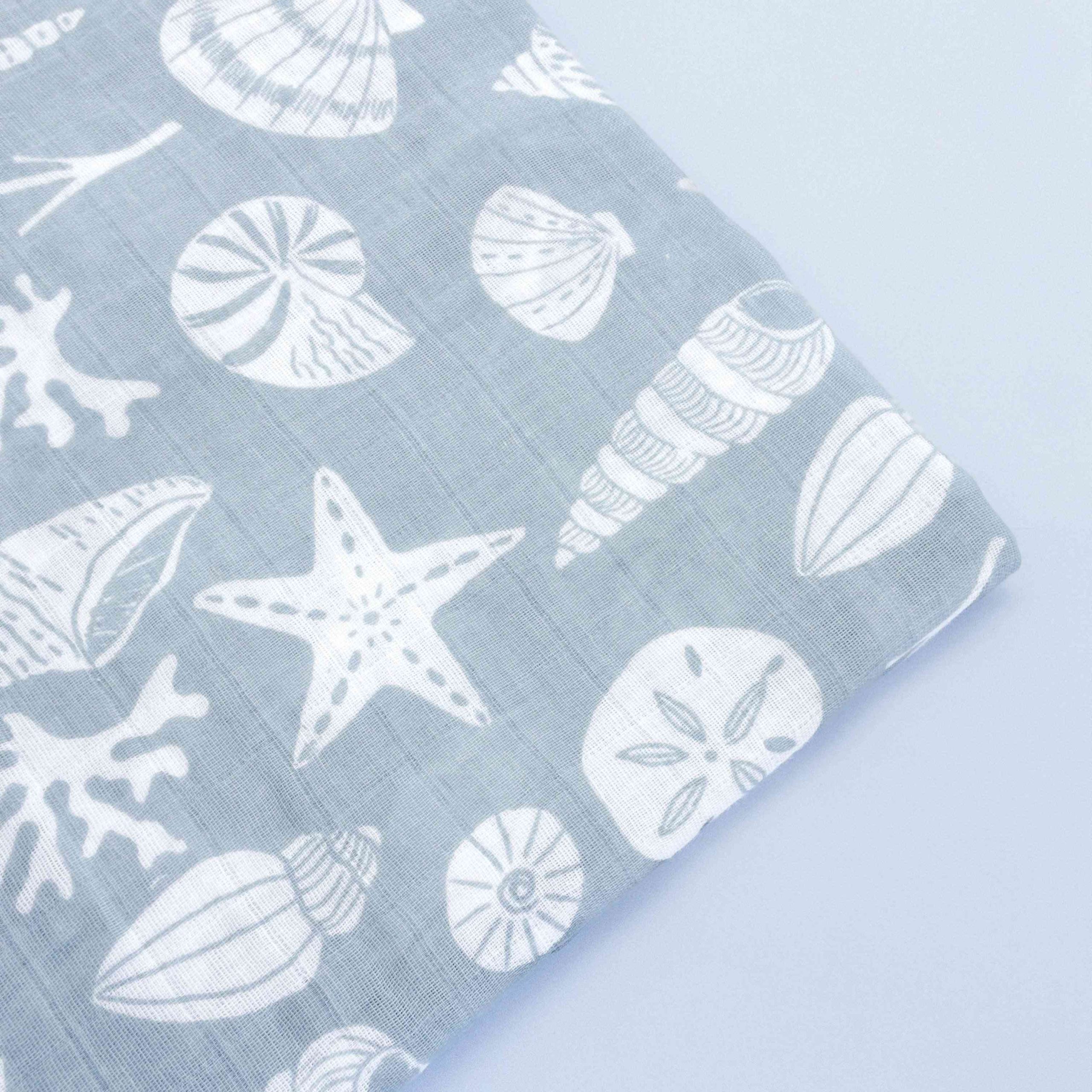 Mussola neonato 100% Cotone Oceano