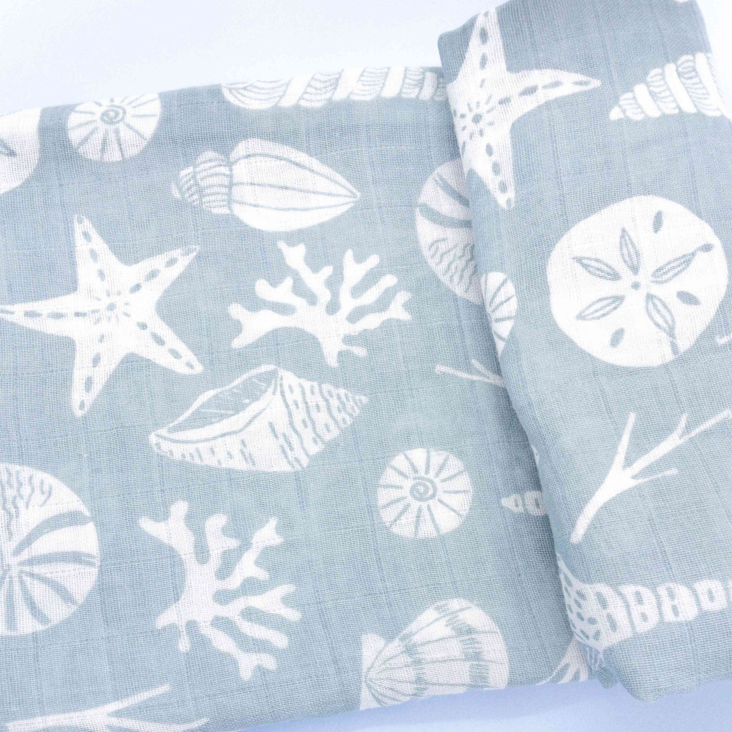 Mussola neonato 100% Cotone Oceano - immagine 3