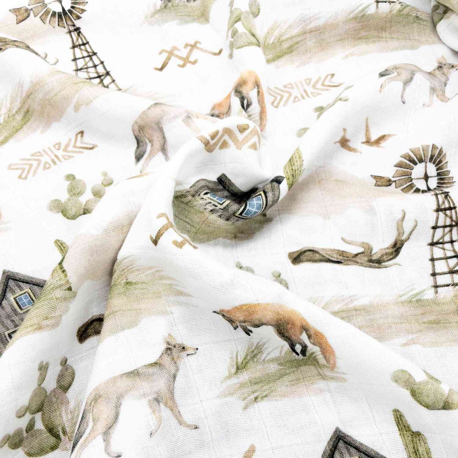 Set da 2 mussole neonato cotone e bambù XL 120x120 cm - immagine 3