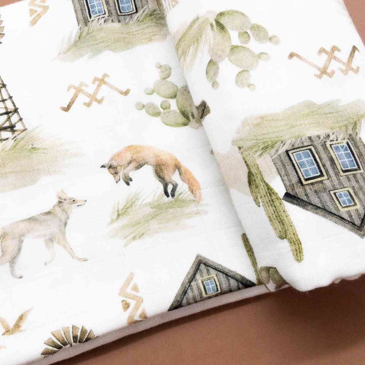 Set da 2 mussole neonato cotone e bambù XL 120x120 cm - immagine 4