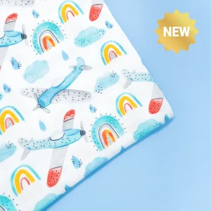 Mussola cotone e bambù Avventura tra le nuvole