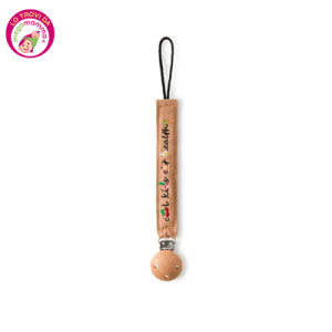 Porta ciuccio cotone organico ricamato – Oly&Carol