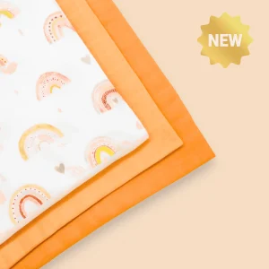 Set da 3 mussole cotone e bambù Orange 50x55 cm