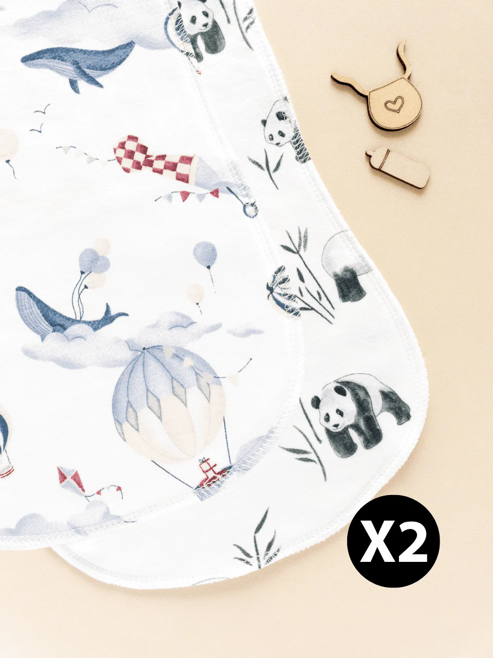 Panni salviette per ruttino neonato in cotone - immagine 8