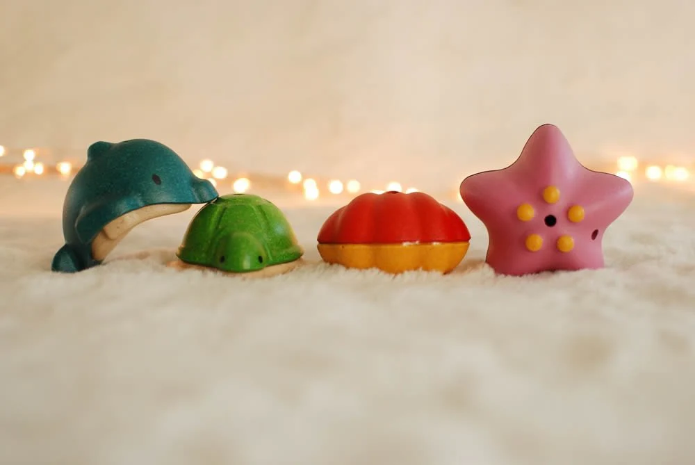 Animali per il bagnetto in legno