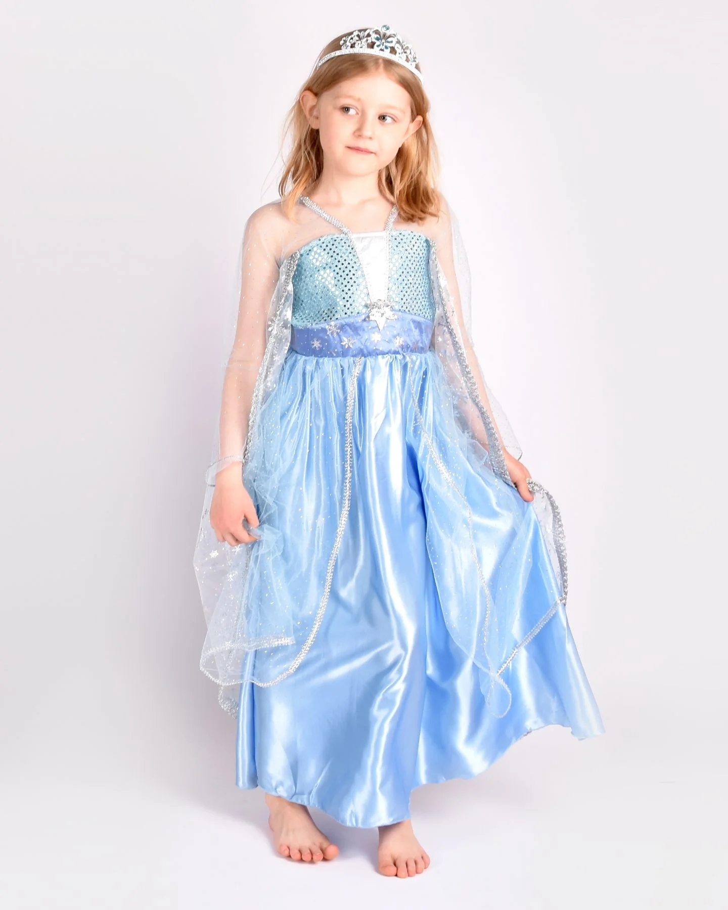 Vestito principessa del ghiaccio 2-4 anni