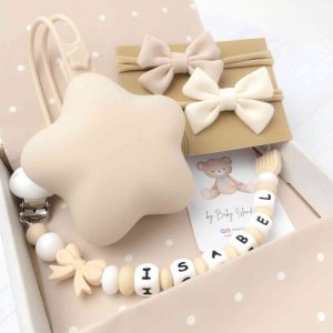 Set neonata Stella con catenella personalizzata