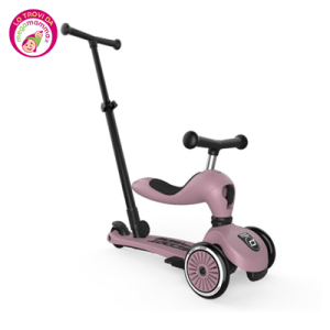 Monopattino a Triciclo con Barra di Spinta Highwaykick 1 Push and Go Wildberry – Scoot and ride