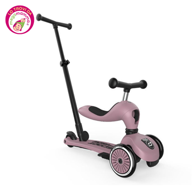 Monopattino a Triciclo con Barra di Spinta Highwaykick 1 Push and Go Wildberry – Scoot and ride