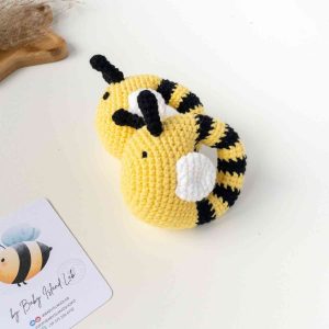 Sonaglio neonato uncinetto Baby Bee