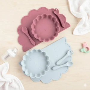 Set pappa svezzamento Flower in silicone