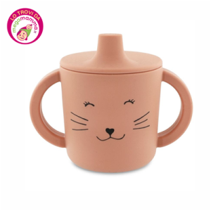 Sippy cup in silicone Mrs Cat Trixie